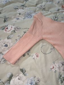 Peach bodycon dress