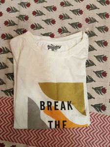 White Graphic T-Shirt - Break The Routine