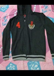 Black Zip-Up Hoodie ( for winter )