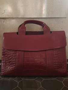 Stylish Red Leather Handbag