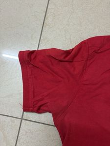 Men's Red Baseball Polo T-Shirt