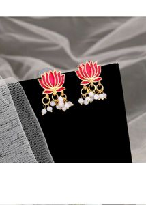 Beautiful Lotus Necklace &amp; Earring Set