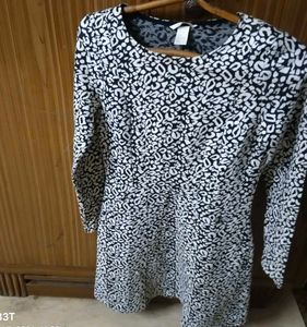 Cute Black & White Leopard Print Dress
