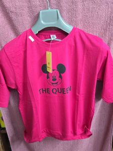 Cute Pink Mickey Mouse "The Queen" T-Shirt