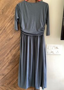 Casual Grey Midi Dress