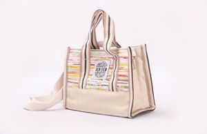 Wild Child Striped Tote Bag