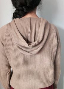 Cozy Ribbed Knit Hoodie