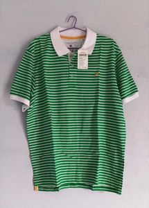 American Crew Men's Striped Polo T-Shirt