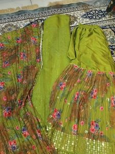 Semi Stitched Garara Pattern Dress