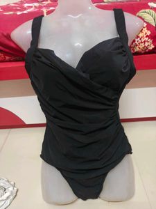 Classic Black Ruched One-Piece padded