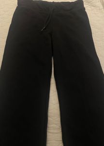 h&amp;m Black straight-Wide Leg Sweatpants