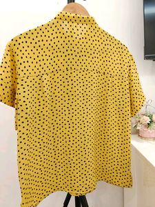 Mango Tie Up Collar Top