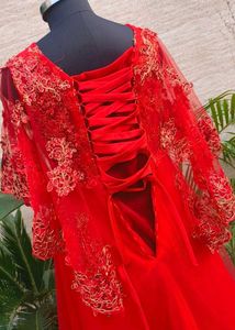 Stunning Red Embroidered Gown ❤️