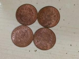 Unique Coins Old Half Anna 1844