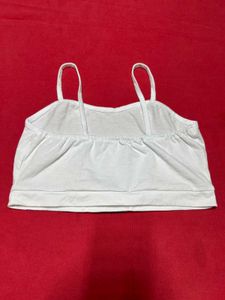 White Buckle Crop Top