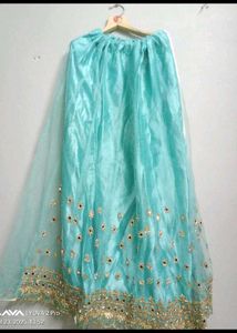 Aqua &amp; Gold Embellished Dress