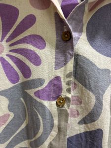 Stylish Floral Print Button-Up Shirt