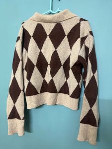 B1G1 Argyle Knit Sweater