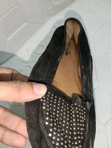 Black Studded Loafers