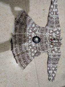 Cozy Geometric Print Knit Sweater