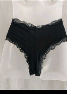 auden Black Lace Trim Briefs