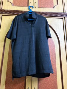 Men's Black Turtleneck T-Shirt