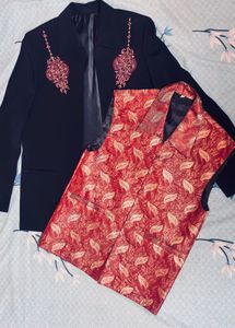 Men's Ethnic Jacket and Vest Set