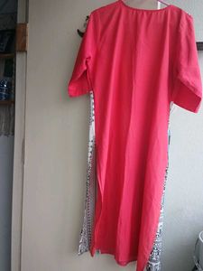 Vibrant Pink Printed Kurta