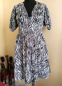 Stylish Zebra Printi Dress