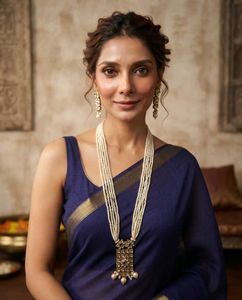 Elegant Pearl &amp; Kundan Necklace Set