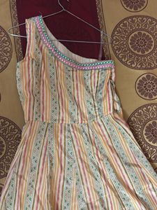 Striped One Shoulder Dress