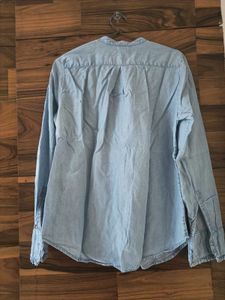 Light Blue Ruffle Shirt