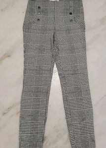 High-Waisted Plaid Skinny Pants