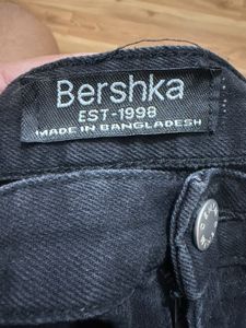 Bershka Classic Black Cargo Pants