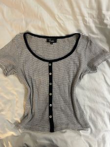 *SALE* Striped Ribbed Tee