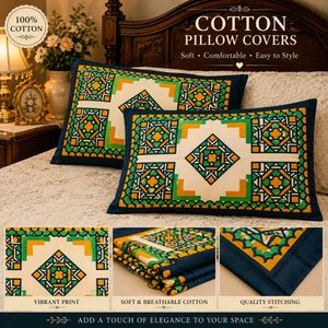 Vibrant Cotton Pillow Covers - Set of 2