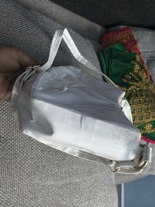 Chic White &amp; Black Patent Handbag