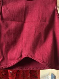 Ribbed Knit Crop Tank Top