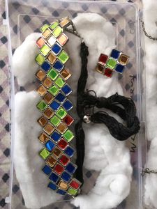 Bohemian Oxidised Silver Jewellery Set