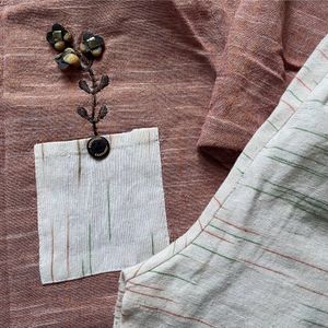 Peach Colour Kurta Set For Ladies