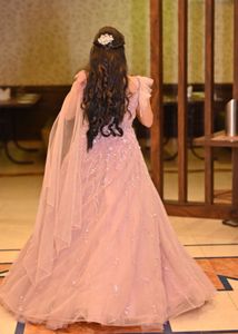 Designer gown with heavy embellishments