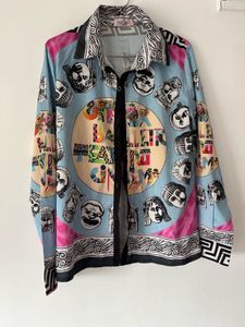 Unique Graphic Print Button-Up Shirt