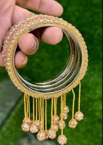 Designer Bangles with Hanging Beads
