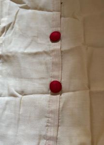 Cream Kurta with Red Accents