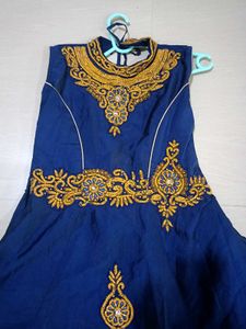 Embroidered Blue Ethnic Gown