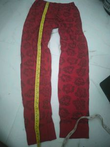 Red Printed Pants