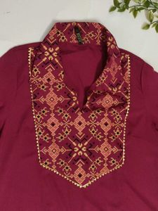 Maroon Kurta Set with Pants✨✨♥️♥️