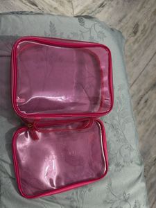 Huda Beauty Pink Clear Pouch