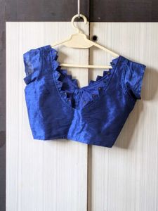 Royal Blue Embellished Blouse