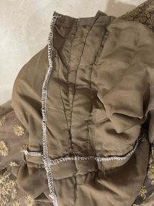 Designer Embroidered wedding gown pestal colour